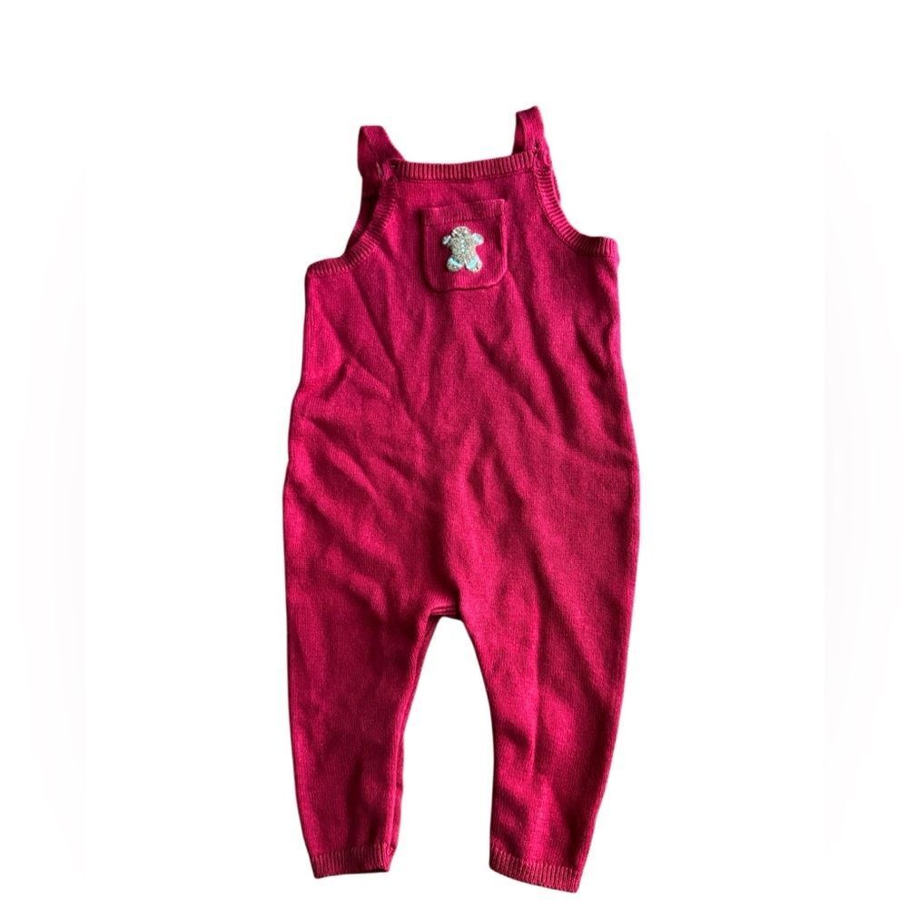 Carters Baby Boy Gingerbread Holiday Overalls in Red Size 12 Months